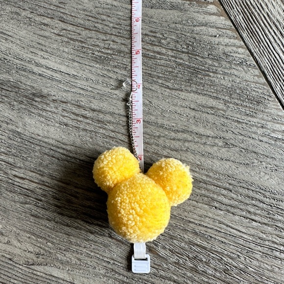 Disney Handmade Yellow Belle Thread Pom Pom Mickey silhouette earrings - Picture 4 of 4